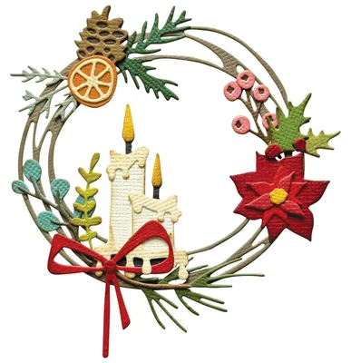 Produktbild von Sizzix Thinlits Stanzer Set 12tlg.- Weihnachts Kranz by Tim Holtz