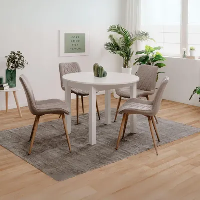 Immagine prodotto di Tavolo rotondo allungabile Coburg 100 100x76x100 cm colore bianco