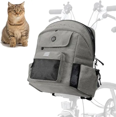 Zdjęcie produktu dla ROCKBROS Torba na kierownicę Oddychający plecak na rower dla zwierząt do Brompton na zewnątrz 2 w 1 Combi 21L Szary