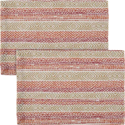 Produktbild von Erwin Müller Tischset 2er-Pack rot-taupe 35x50 cm