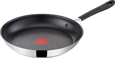 Produktbild von Tefal H80504 Jamie Oliver Edelstahl Bratpfanne Pfanne 24 cm, Induktion Pfanne Teflon beschichtet, Pfannenset Nachfolgemodell, inkl. 1 Pfanneneinlage+40 Pfannenrezepte E-Buch+7 Spültabs
