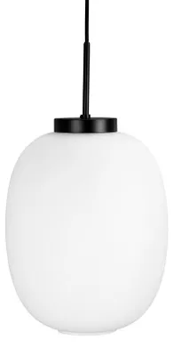 Produktbild von Pendelleuchte LED, Hängelampe, Deckenlampe Pendel, Pendellampe Esstisch, Pendelleuchte für Wohnzimmer, Skandinavische Design, DL39 Opalglas schwarz