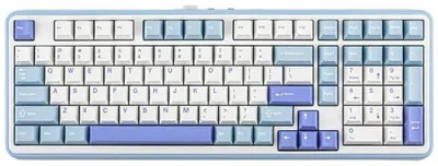 Zdjęcie produktu dla Klawiatura mechaniczna Epomaker TH99 Creamy Jade Switch biało-niebieski