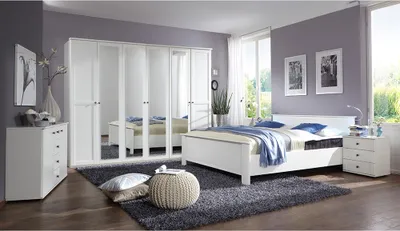 Produktbild von Schlafzimmer Set 5-teilig CROPANI-43 mit Bett 160x200 in weiß