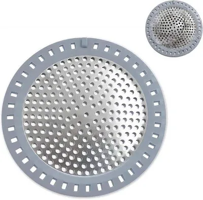 Productafbeelding van Famanu douchegootfilter, 12 cm - Roestvrij staal met afgeronde rand