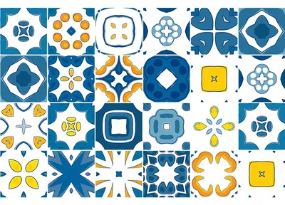 Immagine prodotto di Adesivi autoadesivi per piastrelle per cucina e bagno – 24 adesivi Azulejos Severilla – 24 adesivi, 20 x 20 cm