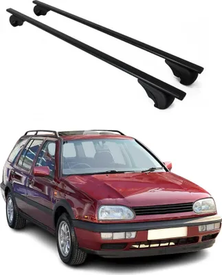 Produktbild von Dachträger Grundtäger für VW Golf Variant 1993-2025 75kg Metall Schwarz 2 tlg