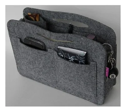 Produktbild von Premium Taschenorganizer Handtaschenordner Handtaschen Organizer Tasche Organizer Filz Grau