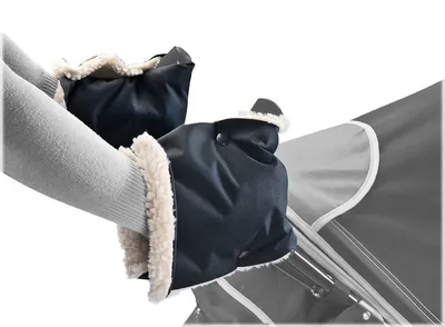 Produktbild von SENSILLO Kinderwagen Handwärmer Handschuhe Kinderwagen Handmuff - Schwarz