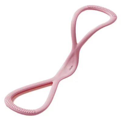 Produktbild von 1/2 Stück Fitness-Widerstandsband in Achterform, rutschfest, aus Silikon, 15/25 lbs (ca. 7/11 kg), für Arm- und Schulterdehnung, Krafttraining, elastisches Zugband für Männer und Frauen