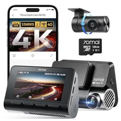 Obrázek produktu pro Palubní kamera 4K - A810 - Záznam v rozlišení 4K - Pro záznam jízdy vozidla