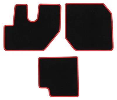 Immagine prodotto di Tappetini in moquette per Renault D. 2013- (commerciale) – set 4 pezzi, nero/rosso, su misura – Wielganizator CARLUX