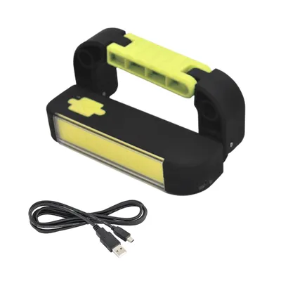 Produktbild von LED Arbeitsleuchte mit klappbaren Bügel Akku Werkstattlampe Handlampe Taschenlampe Arbeitslampe Camping Lampe 200 Lumen Magnetisch