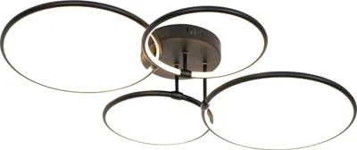 Produktbild von Design Deckenleuchte Schwarz inkl  LED 3 Stufig dimmbar 4 Flammig Joaniqa