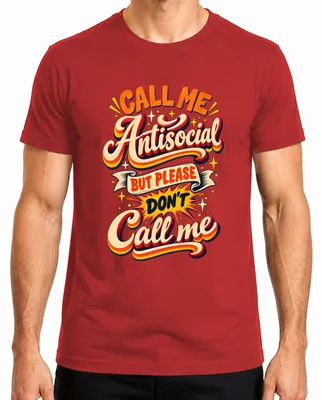 Immagine prodotto di Chiamatemi antisociale, ma per favore non chiamatemi "Lustig". T-shirt da uomo, rossa, taglia S
