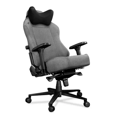 Zdjęcie produktu dla Fotel biurowy, fotel gamingowy, Yumisu 2054 Cloud Black, jasnoszaro-czarne, krzesło obrotowe, materiałowe, do 150kg