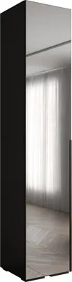 Produktbild von MEBLE KRYSPOL Inova 1 Schrank Spiegel - 236,7x50x47cm - Schwarz Schwarz Schwarz