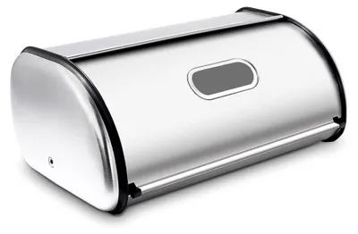 Produktbild von Edelstahl-Brotbox für die Küchenarbeitsplatte, extra dick, stabil, großer Brotaufbewahrungsbehälter, aufrollbarer Deckel, Kapazität 43,2 x 28,9 x 19,1 cm