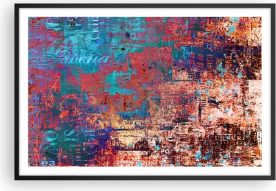 Produktbild von Gerahmtes Poster - Schwarzer Rahmen - Graffiti modern - 91,5x61 cm - Wand Bild - Wanddeko - Wandbilder - Kunstposter - Wandposter - Bilderrahmen - Bilder - Kunstdruck - Wandbild - P2BAA91x61-3648