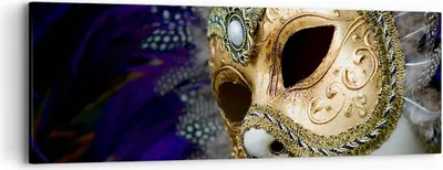 Produktbild von Bild auf Leinwand - Leinwandbild - Maske Gesicht Mysterium - 90x30cm - Wand Bild - Wanddeko - Leinwanddruck - Bilder - Kunstdruck - Wanddekoration - Leinwand bilder - Wandkunst - AB90x30-0147