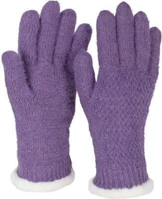 Produktbild von styleBREAKER Damen warme Winter Handschuhe mit Reiskorn Muster und Fleece, Thermo Strickhandschuhe, Fingerhandschuhe 09010040