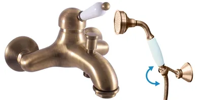 Obrázek produktu pro RAV Slezák Vodovodní baterie vanová Slezák RAV Labe L554.5/2SM stará mosaz Barva: stará mosaz, Rozměr: 150 mm