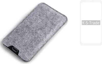 Produktbild von K-S-Trade Filz Handyhülle kompatibel mit Xiaomi Redmi Note 9 Schutzhülle Filztasche Filz Tasche Case Sleeve Handy Hülle Filzhülle grau
