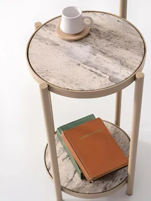 Immagine prodotto di Elegante lampada da terra Paralume di design Tavolino moderno