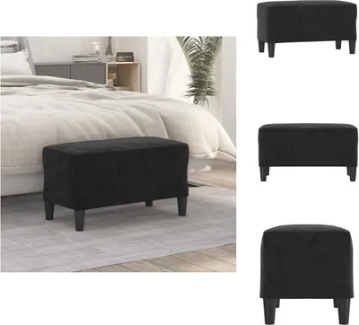 Obrázok produktu pre vidaXL Lavica čierna 70x35x41 cm zamat - Lavice