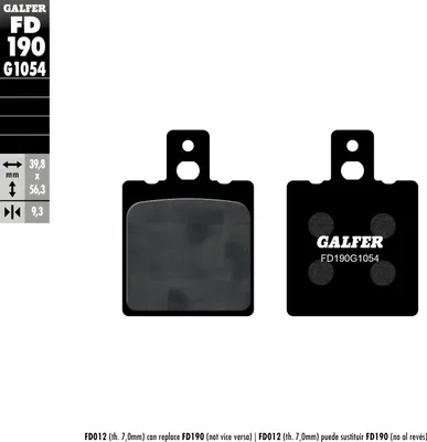 Produktbild von Bremsbeläge Galfer FD190G1054 Semi-Metall hinten für Honda NS F NSR R 125 ccm Bj. 1985 - 2003