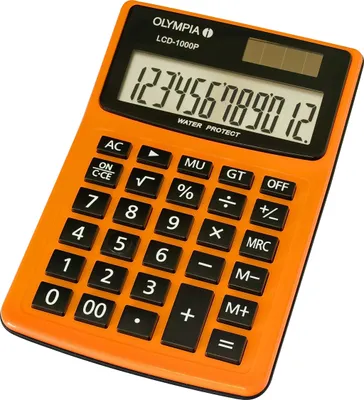 Produktbild von Olympia LCD 1000P, Desktop, Einfacher Taschenrechner, 12 Ziffern, 1 Zeilen, Schwarz, Orange