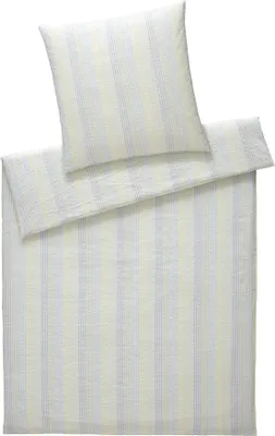 Produktbild von Loeschen elegante Bettwäsche-Garnitur Web-Seersucker Dueodde Farbe Kiwi Größe 135x200+80x80