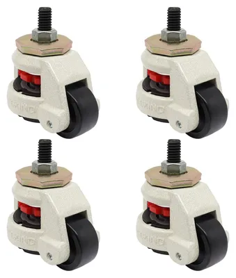 Imagen del producto de Juego de 4 ruedas ajustables para bancos de trabajo, con capacidad de hasta 500 kg