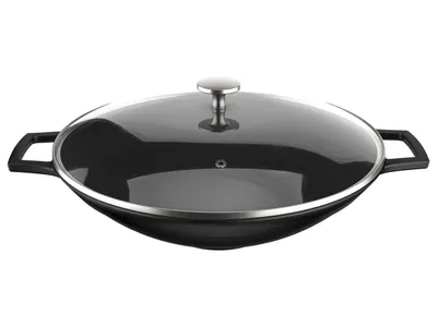 Produktbild von ERNESTO® Wok, cast iron, Ø 36 cm, with glass lid