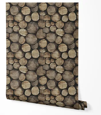 Produktbild von Selbstklebende Tapete Möbelfolie Holzoptik Baumstämme Rustikal Natur Holz Wandtapete Wohnzimmer Schlafzimmer Flur Küche Landhaus Stil Abwaschbar 2,5m x 0,5m