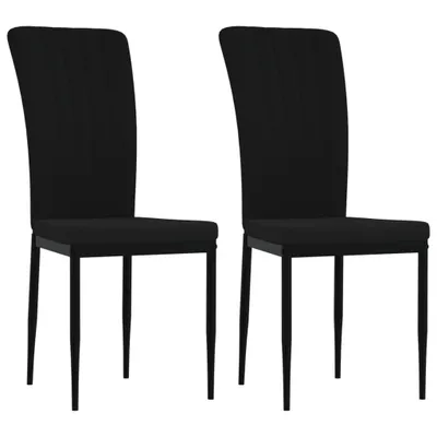 Produktbild von Esszimmerstühle 2 Stk. Schwarz Samt