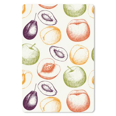 Produktbild von MuchoWow® Mauspad Mousepad Muster - Lebensmittel - Illustration 18x27 cm - Mousepads - Maus Mat - Pad - Mausunterlage