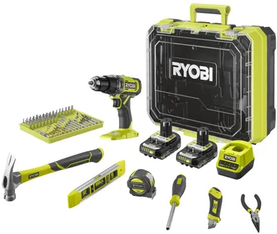 Produktbild von Ryobi RPD18-2C20TAH Akku-Bohrhammer 18V 2,0Ah inkl. Zubehörset und 2 x Akkus