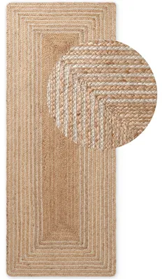 Produktbild von Hanse Home Jute Teppich Juno Line, Handgewebt, Naturfaser, Natur Weiß Gold