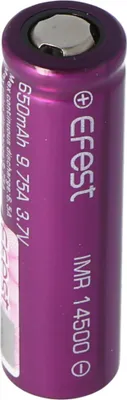 Produktbild von Efest IMR 14500 - 650mAh 3,6V - 3,7V Li-Ion-Akku (Pluspol flach)