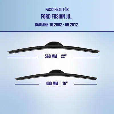 Produktbild von alca® Scheibenwischer für FORD FUSION 10.2002 - 06.2012, SUPER FLAT Flachbalkenwischer, extraflaches Design, Flexibel, Nanographitbeschichtung