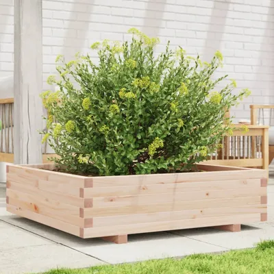 Image de Maison Exclusive - Bac à plantes 90 x 90 x 26,5 cm en pin massif
