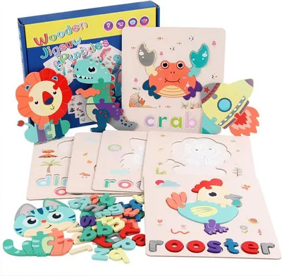 Obrázok produktu pre Drevené abecedné puzzle