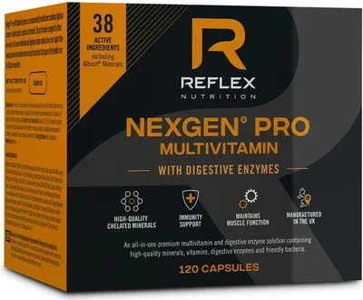 Zdjęcie produktu dla Reflex Nexgen® PRO Multiwitamina + Enzymy Trawienne, 120 kapsułek