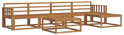 Produktbild von vidaXL Outdoor-Sofagarnitur 6 pcs Natur Massivholz Akazie