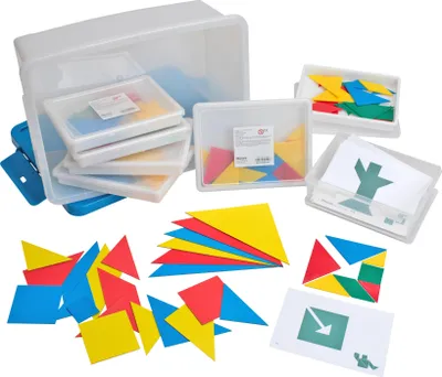 Produktbild von Betzold Tangram-Set, großer Klassensatz, Legematerial für Kreativität