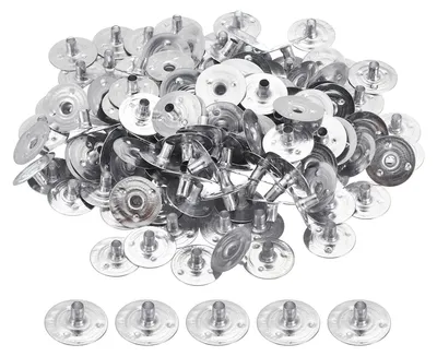 Metalldocht-Halter 16 mm, 250 Stück, silber, für Kerzen-DIY