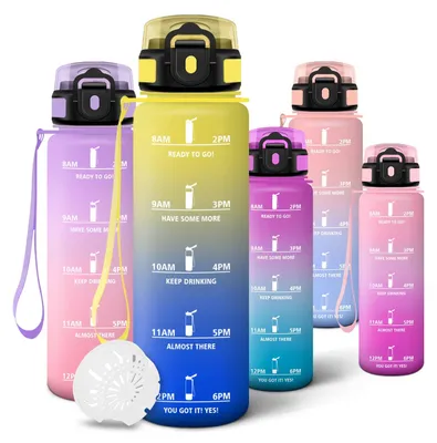 Produktbild von Trinkflasche 500ml Motswedi Gänseblümchengelb Königsblau Wasserflasche