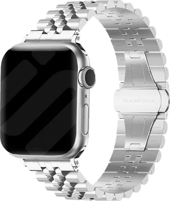 Produktbild von Strap-it Apple Watch Jubilee Stahlband (Silber)