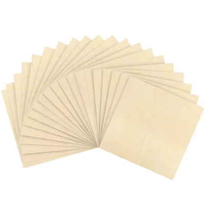 Produktbild von BELLE VOUS 20er Pack Holzplatte - 30x30cm - 20x Sperrholzplatte 3mm dick - 20 Holzplatten zum Basteln - 20er Set Holz Platten zum Basteln -